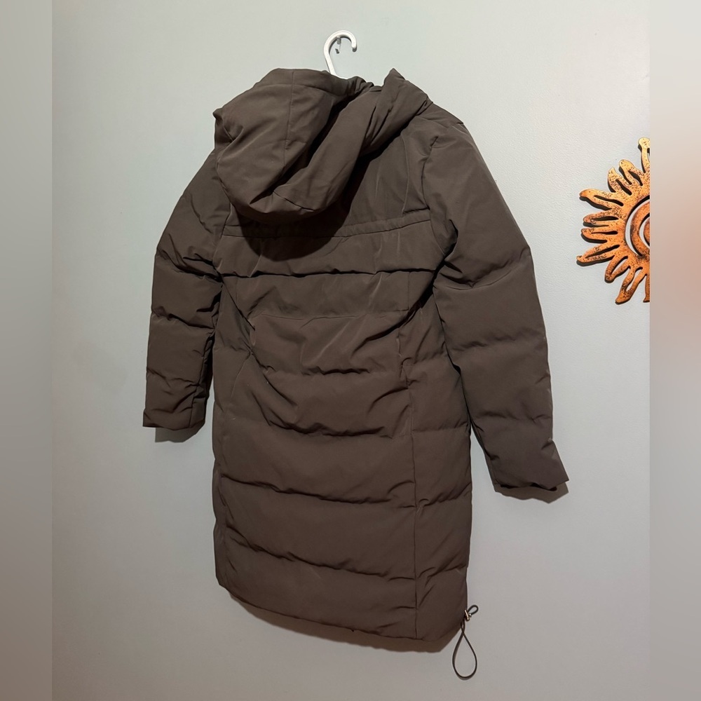DKNY Women's Gray Puffer Jacket/Coat, Long - Picture 5 of 5